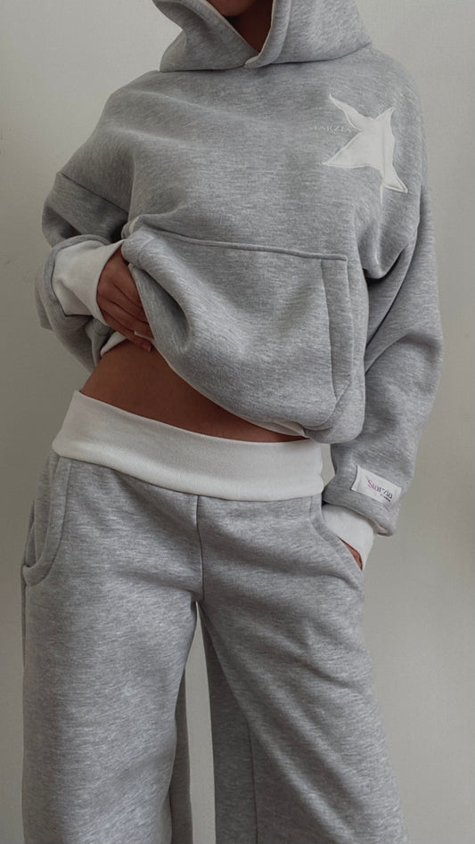 Slower days hoodie in grey